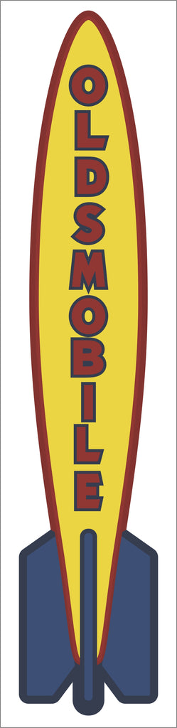 VEHICLE WRAP ADHESIVE GRAPHICS OLDSMOBILE ROCKET VINTAGE OLD SCHOOL LETTER SIGN REMAKE CUSTOM JOB