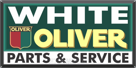WHITE OLIVER TRACTORS SALES DEALER OLD SIGN REMAKE ALUMINUM CLAD SIGN VARIOUS SIZES