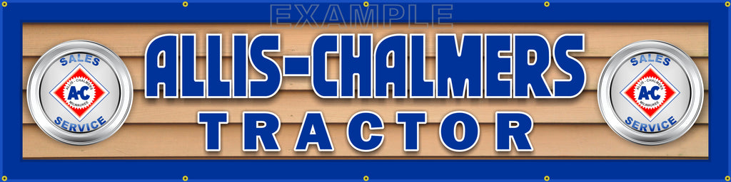 ALLIS CHALMERS FARM TRACTOR DEALER LETTER SIGN REMAKE BANNER ART MURAL 24" x 96"