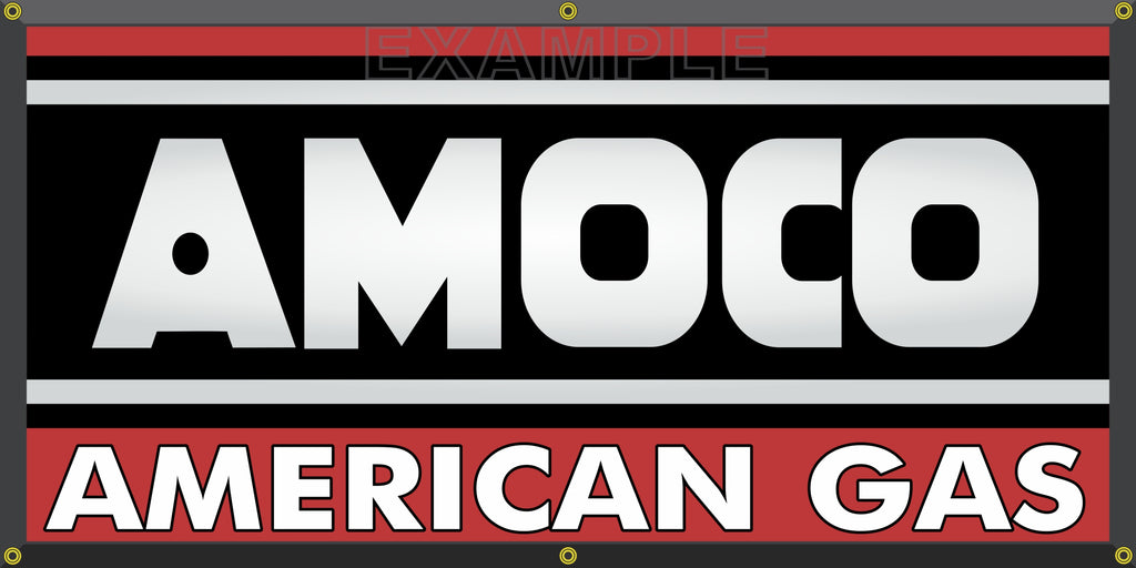 AMOCO AMERICAN GAS GASOLINE GAS STATION VINTAGE OLD SCHOOL SIGN REMAKE BANNER SIGN ART MURAL 2' X 4'/3' X 6'