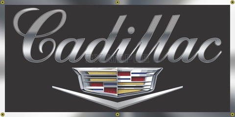 CADILLAC EMBLEM DEALER SALES SERVICE OLD SCHOOL SIGN REMAKE BANNER SIGN ART MURAL 2' X 4'/3' X 6'