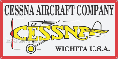 CESSNA AIRCRAFT COMPANY DEALER SALES OLD SIGN REMAKE ALUMINUM CLAD SIGN VARIOUS SIZES