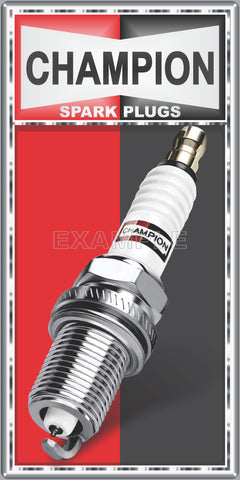 CHAMPION SPARK PLUGS SERVICE REPAIR SHOP GARAGE OLD SIGN REMAKE ALUMINUM CLAD SIGN VARIOUS SIZES