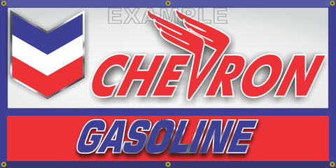 CHEVRON GASOLINE GAS STATION VINTAGE OLD SCHOOL SIGN REMAKE BANNER SIGN ART MURAL 2' X 4'/3' X 6'