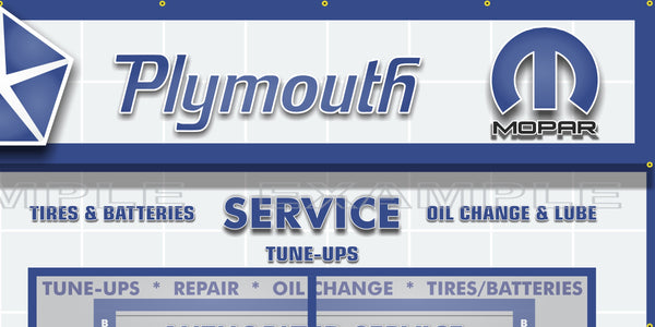 CHRYSLER PLYMOUTH MOPAR SALES PARTS SERVICE DEALERSHIP RETRO SCENE WALL MURAL SIGN BANNER GARAGE ART VARIOUS SIZES