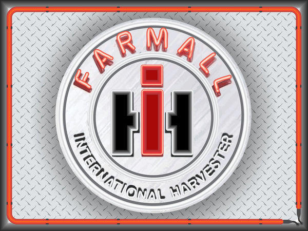 FARMALL INTERNATIONAL HARVESTER Neon Effect Sign Printed Banner 4' x 3'