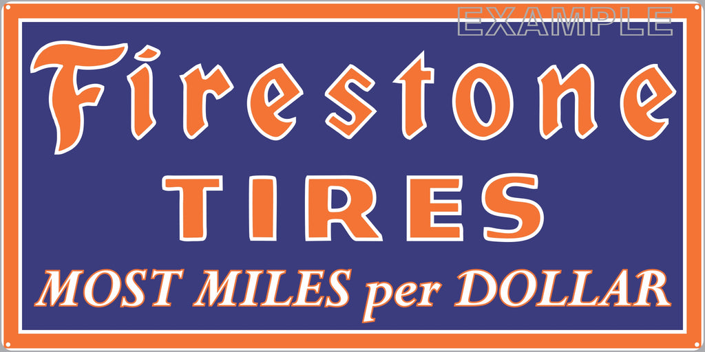 FIRESTONE TIRES SERVICE CENTER GAS STATION AUTOMOBILE REPAIR DEALER OLD SIGN REMAKE ALUMINUM CLAD SIGN VARIOUS SIZES