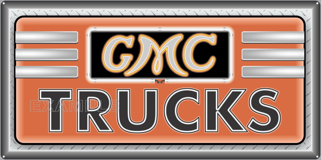 GMC TRUCKS SERVICE DEALER AUTOMOTIVE SALES REPAIR OLD SIGN REMAKE ALUMINUM CLAD SIGN VARIOUS SIZES