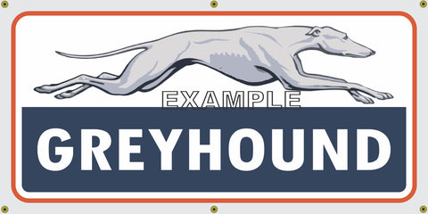 GREYHOUND BUS LINES DEPOT VINTAGE OLD SCHOOL SIGN REMAKE BANNER SIGN ART MURAL 2' X 4'/3' X 6'