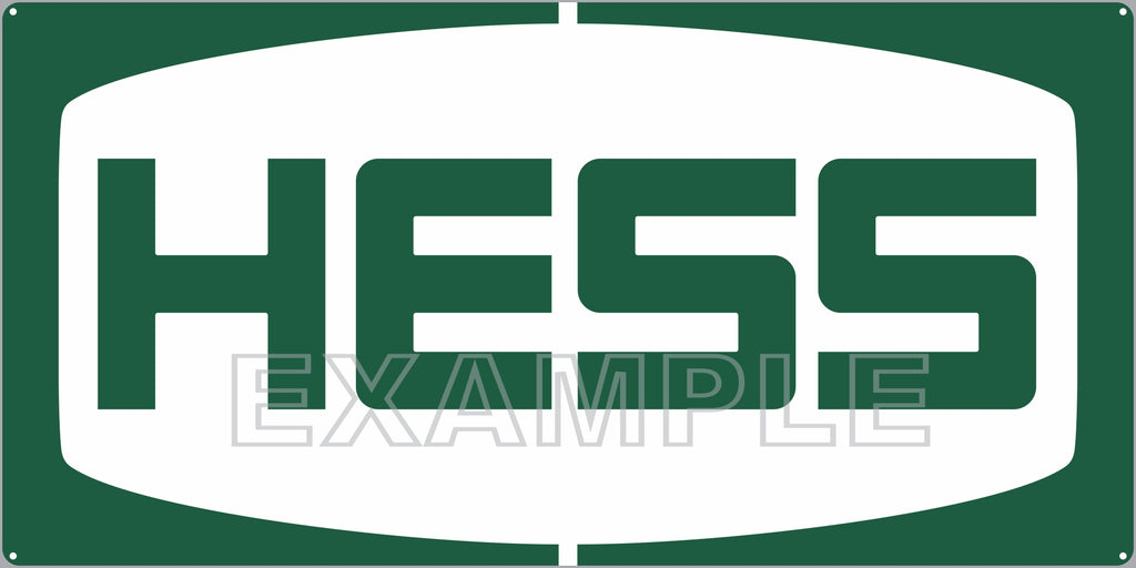 HESS GAS STATION SERVICE GASOLINE MOTOR OIL OLD SIGN REMAKE ALUMINUM CLAD SIGN VARIOUS SIZES