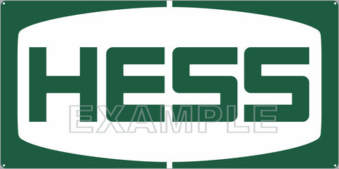 HESS GAS STATION SERVICE GASOLINE MOTOR OIL OLD SIGN REMAKE ALUMINUM CLAD SIGN VARIOUS SIZES