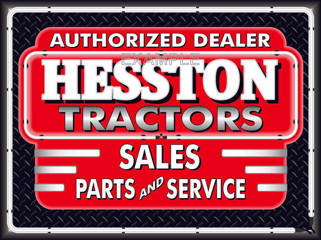 HESSTON TRACTORS DEALER STYLE SIGN SALES SERVICE PARTS TRACTOR REPAIR SHOP REMAKE BANNER 3' X 4'