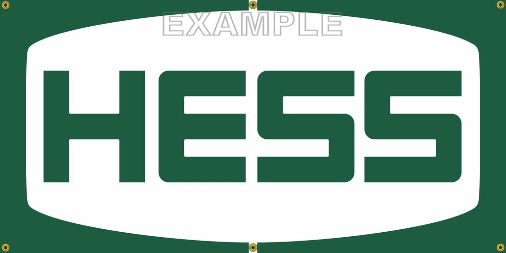 HESS OIL GASOLINE GAS STATION VINTAGE OLD SCHOOL SIGN REMAKE BANNER SIGN ART MURAL 2' X 4'/3' X 6'
