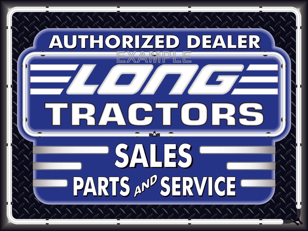 LONG TRACTORS DEALER STYLE SIGN SALES SERVICE PARTS TRACTOR REPAIR SHOP REMAKE BANNER 3' X 4'