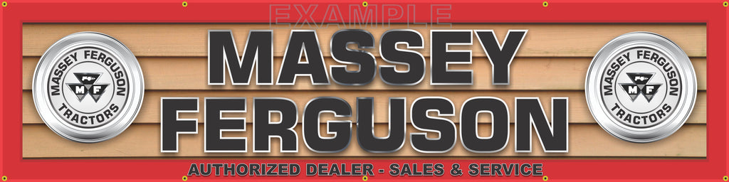 MASSEY FERGUSON TRACTOR DEALER LETTER SIGN REMAKE BANNER ART MURAL 24" x 96"