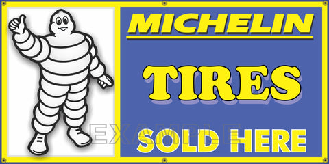 MICHELIN MAN TIRES GAS STATION TIRE SHOP DEALER VINTAGE OLD SCHOOL SIGN REMAKE BANNER SIGN ART MURAL 2' X 4'/3' X 6'