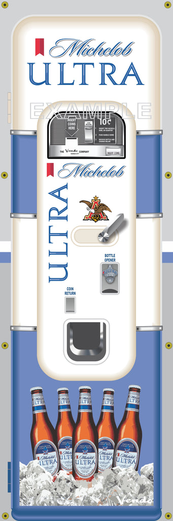 MICHELOB ULTRA BEER OLD VINTAGE VENDO VENDING MACHINE STYLE BANNER 2' X 6' SIGN ART MURAL