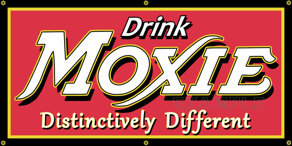 MOXIE COLA SODA POP VINTAGE OLD SCHOOL SIGN REMAKE BANNER SIGN ART MURAL 2' X 4'/3' X 6'