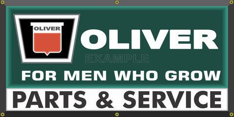 OLIVER FARM TRACTORS DEALER KEYSTONE VINTAGE OLD SCHOOL SIGN REMAKE BANNER SIGN ART MURAL 2' X 4'/3' X 6'