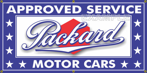 PACKARD MOTOR CARS SALES DEALER VINTAGE OLD SCHOOL SIGN REMAKE BANNER SIGN ART MURAL 2' X 4'/3' X 6'