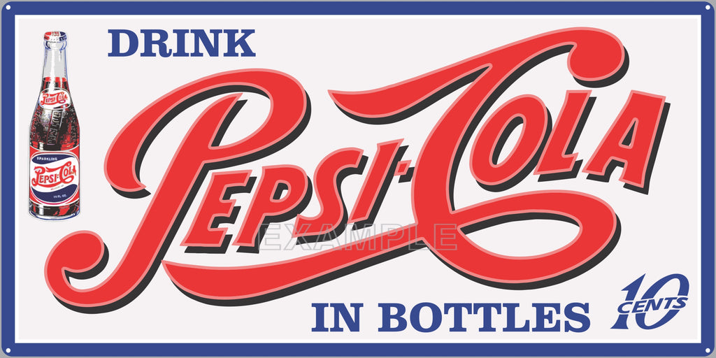 PEPSI COLA SODA POP GENERAL STORE RESTAURANT DINER OLD SIGN REMAKE ALUMINUM CLAD SIGN VARIOUS SIZES