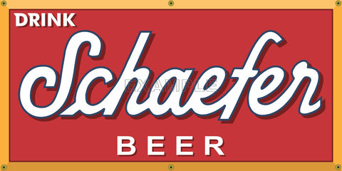SCHAEFER BEER OLD SCHOOL PUB BAR SIGN REMAKE BANNER SIGN ART MURAL 2' X 4'/3' X 6'