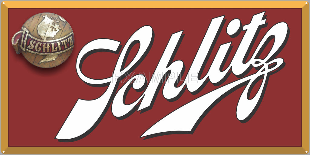 SCHLITZ BEER BAR PUB TAVERN OLD SIGN REMAKE ALUMINUM CLAD SIGN VARIOUS SIZES