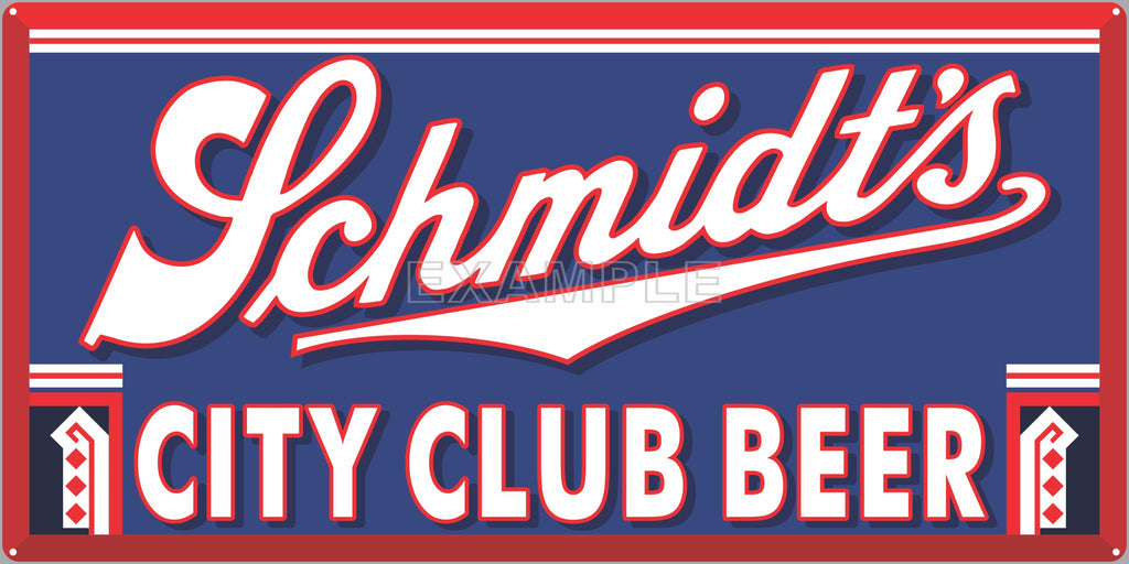 SCHMIDT'S BEER BAR PUB TAVERN OLD SIGN REMAKE ALUMINUM CLAD SIGN VARIOUS SIZES