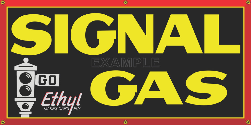 SIGNAL GAS STATION VINTAGE OLD SCHOOL SIGN REMAKE BANNER SIGN ART MURAL 2' X 4'/3' X 6'