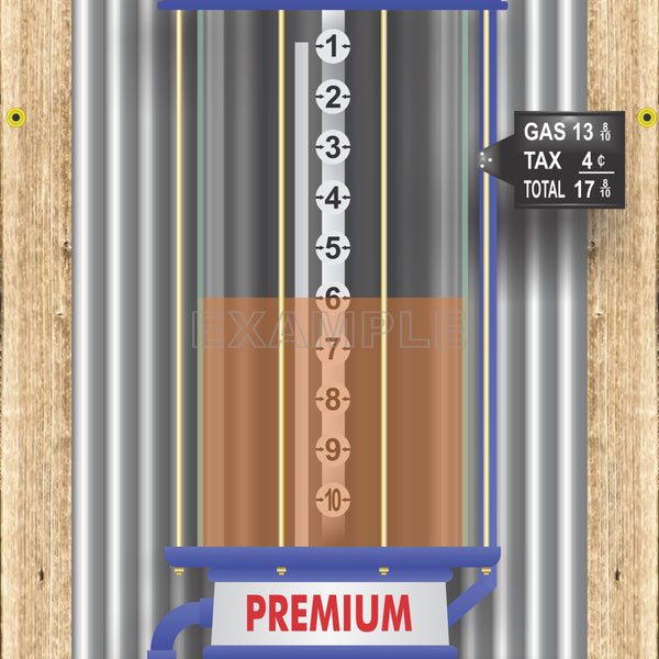 STANDARD OIL GAS STATION OLD VISIBLE GAS PUMP RUSTIC PRINTED BANNER MURAL ART 2' x 8'