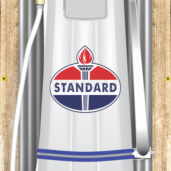 STANDARD OIL GAS STATION OLD VISIBLE GAS PUMP RUSTIC PRINTED BANNER MURAL ART 2' x 8'