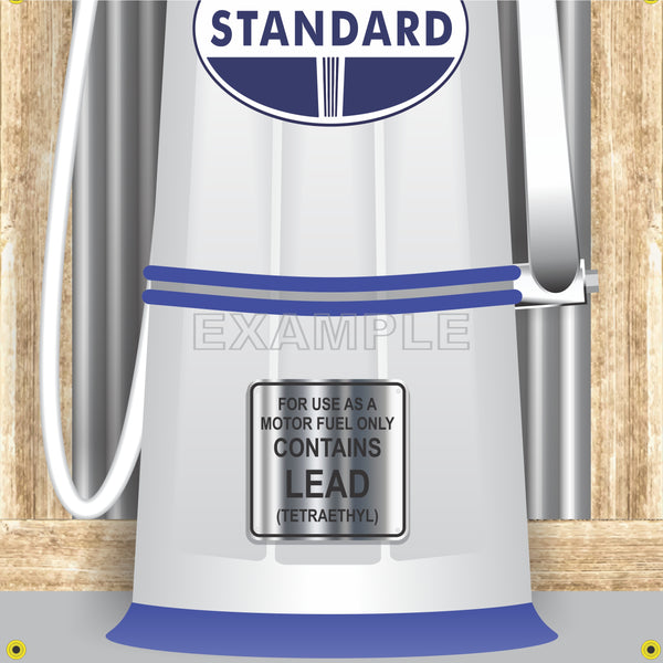 STANDARD OIL GAS STATION OLD VISIBLE GAS PUMP RUSTIC PRINTED BANNER MURAL ART 2' x 8'