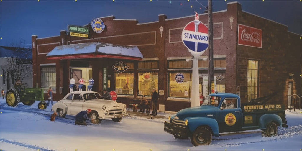 CUSTOM PRINTED SCENE WALL MURAL SIGN BANNER GARAGE ART 8' X 16'