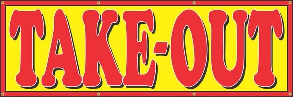 RESTAURANT BUSINESS BANNERS TAKEOUT DELIVERY CURBSIDE PICKUP FOOD ORDER VARIOUS WORDING XL 40" X 120"