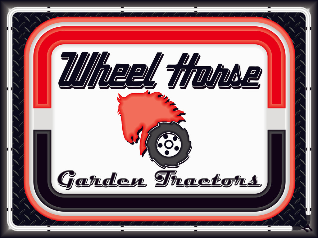 WHEEL HORSE GARDEN TRACTORS DEALER STYLE SIGN SALES SERVICE PARTS TRACTOR REPAIR SHOP REMAKE BANNER 3' X 4'