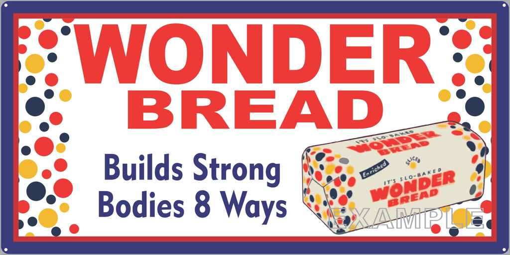 WONDER BREAD GENERAL STORE RESTAURANT DINER OLD SIGN REMAKE ALUMINUM CLAD SIGN VARIOUS SIZES