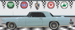 1956 Continental Mark II LIGHT BLUE CAR GARAGE SCENE SIDE VIEW BANNER SIGN CAR ART MURAL VARIOUS SIZES