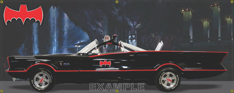 1966 BATMOBILE BATCAVE BACKGROUND CAR GARAGE SCENE SIDE VIEW BANNER SIGN CAR ART MURAL VARIOUS SIZES