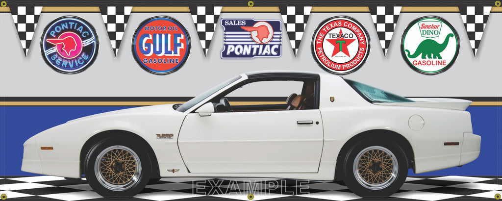 1989 Pontiac Firebird Trans Am Turbo Pace Car NO DECALS GARAGE SCENE SIDE VIEW BANNER SIGN CAR ART MURAL VARIOUS SIZES