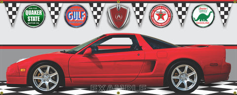 2002 Acura NSX-T RED GARAGE SCENE SIDE VIEW BANNER SIGN CAR ART MURAL VARIOUS SIZES