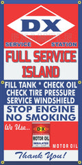 DX GAS STATION FULL SERVICE ISLAND VINTAGE OLD SIGN REMAKE BANNER SIGN ART MURAL VARIOUS SIZES