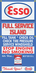 ESSO GAS STATION FULL SERVICE ISLAND VINTAGE OLD SIGN REMAKE BANNER SIGN ART MURAL VARIOUS SIZES