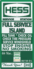 HESS GAS FULL SERVICE ISLAND GAS STATION SERVICE GASOLINE OLD SIGN REMAKE ALUMINUM CLAD SIGN VARIOUS SIZES