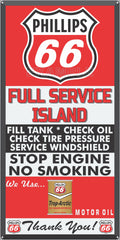 PHILLIPS 66 GAS FULL SERVICE ISLAND GAS STATION SERVICE GASOLINE OLD SIGN REMAKE ALUMINUM CLAD SIGN VARIOUS SIZES