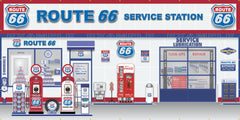 ROUTE 66 OLD GAS PUMP GAS STATION DEALER SERVICE SCENE WALL MURAL SIGN BANNER GARAGE ART VARIOUS SIZES