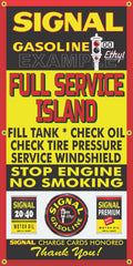 SIGNAL GAS STATION FULL SERVICE ISLAND VINTAGE OLD SIGN REMAKE BANNER SIGN ART MURAL VARIOUS SIZES