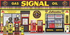 SIGNAL OLD GAS PUMP GAS STATION DEALER SERVICE SCENE WALL MURAL SIGN BANNER GARAGE ART VARIOUS SIZES