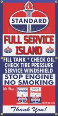 STANDARD OIL GAS STATION FULL SERVICE ISLAND VINTAGE OLD SIGN REMAKE BANNER SIGN ART MURAL VARIOUS SIZES