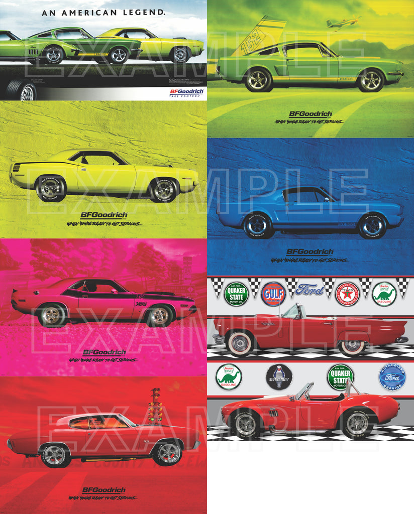 CUSTOM WHOLESALE GROUP LOT BANNERS AND POSTERS AS DESCRIBED