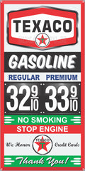 TEXACO GAS STATION GAS PRICE PER GALLON SERVICE STATION GASOLINE OLD SIGN REMAKE ALUMINUM CLAD SIGN VARIOUS SIZES
